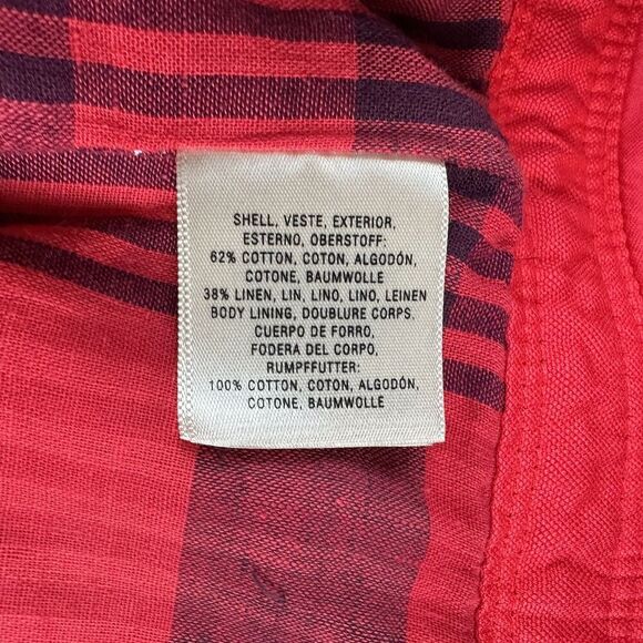 Elevenses Anthropologie Blazer Womens 12 Linen Blend Military Peplum Jacket* - Picture 16 of 16